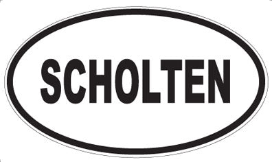 SCHOLTEN - Oval Sticker