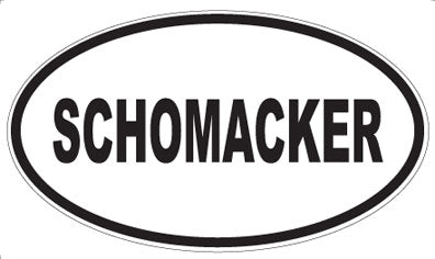 SCHOMACKER - Oval Sticker