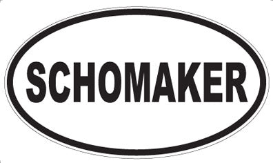 SCHOMAKER - Oval Sticker