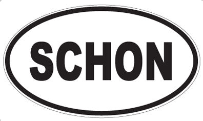 SCHON - Oval Sticker