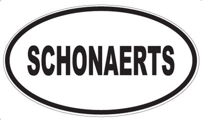 SCHONAERTS - Oval Sticker
