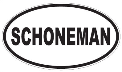 SCHONEMAN - Oval Magnet