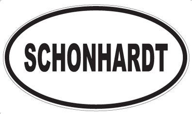 SCHONHARDT - Oval Sticker