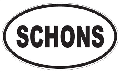 SCHONS - Oval Magnet