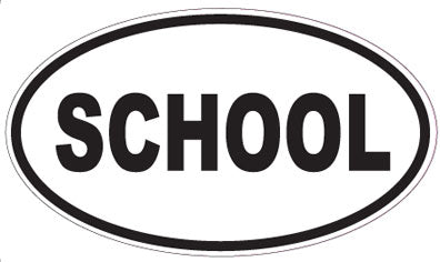 SCHOOL - Oval Sticker