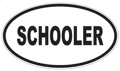 SCHOOLER - Oval Magnet
