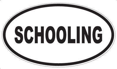 SCHOOLING - Oval Magnet