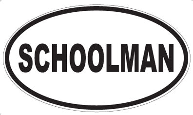 SCHOOLMAN - Oval Magnet