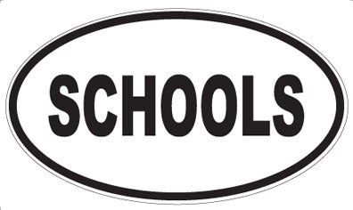 SCHOOLS - Oval Sticker