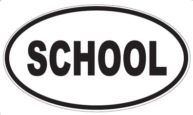 SCHOOL - Oval Magnet