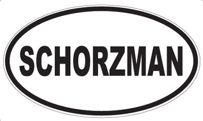 SCHORZMAN - Oval Sticker