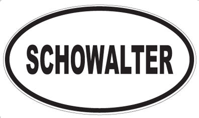 SCHOWALTER - Oval Magnet