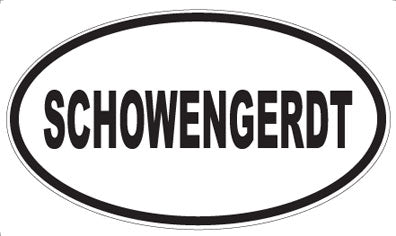 SCHOWENGERDT - Oval Sticker