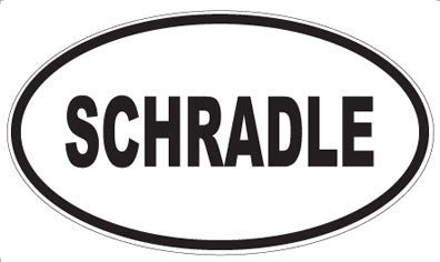 SCHRADLE - Oval Magnet