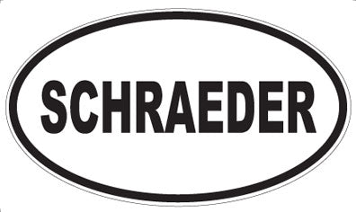 SCHRAEDER - Oval Sticker