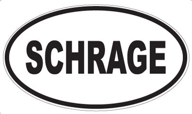 SCHRAGE - Oval Sticker