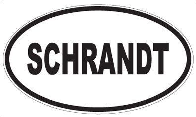 SCHRANDT - Oval Sticker