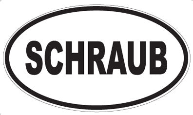 SCHRAUB - Oval Sticker