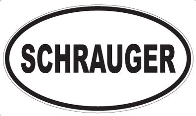 SCHRAUGER - Oval Sticker