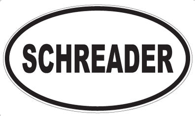 SCHREADER - Oval Sticker