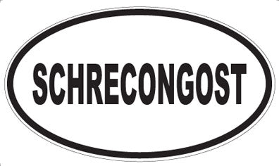 SCHRECONGOST - Oval Sticker