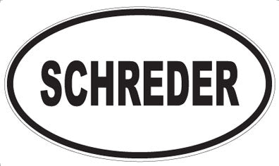 SCHREDER - Oval Sticker