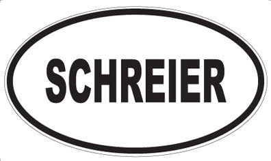 SCHREIER - Oval Sticker