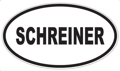 SCHREINER - Oval Sticker