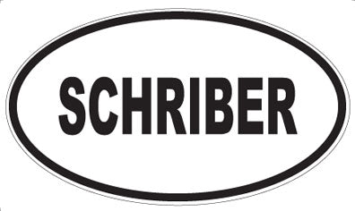 SCHRIBER - Oval Sticker