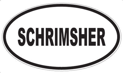 SCHRIMSHER - Oval Sticker