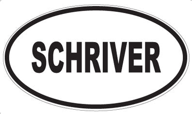 SCHRIVER - Oval Magnet