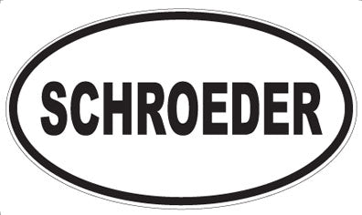 SCHROEDER - Oval Magnet