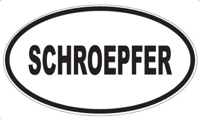 SCHROEPFER - Oval Magnet