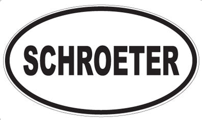 SCHROETER - Oval Sticker