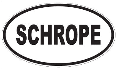 SCHROPE - Oval Sticker