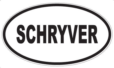 SCHRYVER - Oval Sticker