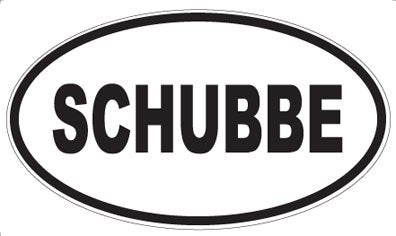 SCHUBBE - Oval Sticker