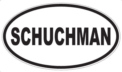 SCHUCHMAN - Oval Sticker