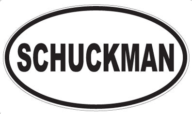 SCHUCKMAN - Oval Sticker