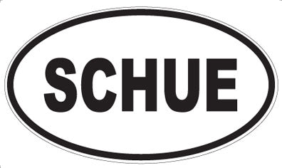 SCHUE - Oval Sticker