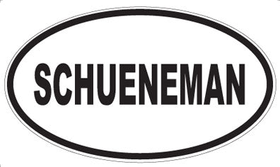 SCHUENEMAN - Oval Magnet