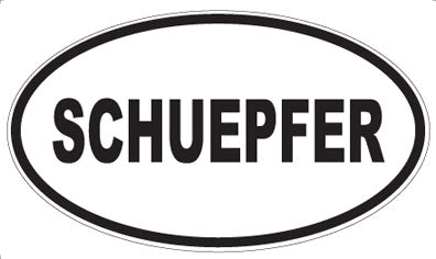 SCHUEPFER - Oval Sticker
