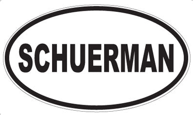 SCHUERMAN - Oval Magnet