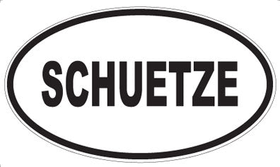 SCHUETZE - Oval Sticker