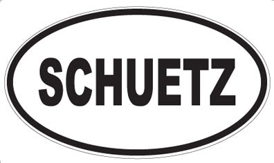 SCHUETZ - Oval Magnet