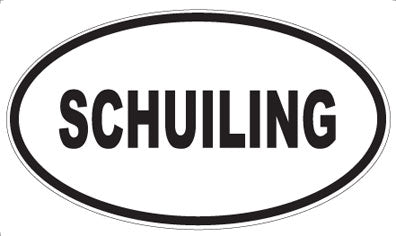 SCHUILING - Oval Sticker