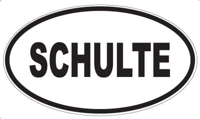 SCHULTE - Oval Sticker