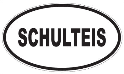 SCHULTEIS - Oval Sticker