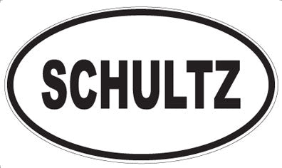 SCHULTZ - Oval Sticker