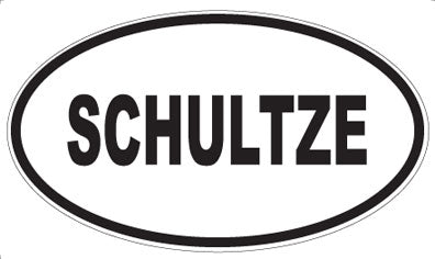 SCHULTZE - Oval Magnet